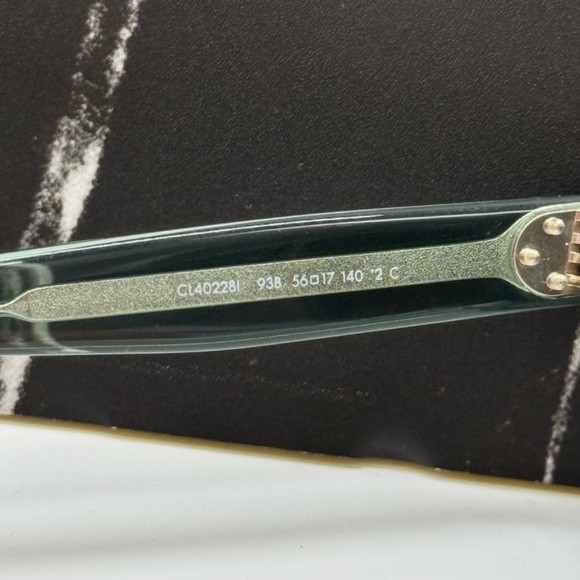 NEW CL40228I 93B CELINE GREEN GREY CAT EYE WOMEN CELINE SUNGLASSES - Picture 7 of 9